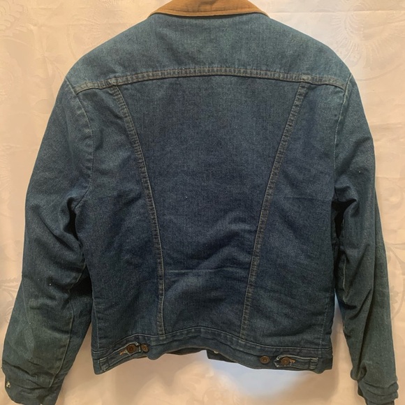 Vintage Sherpa lined corduroy collar wrangler made USA size vintage 42 - Picture 6 of 16